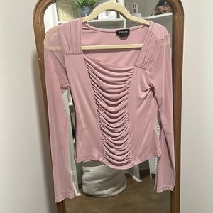 Bebe small pink sheer top